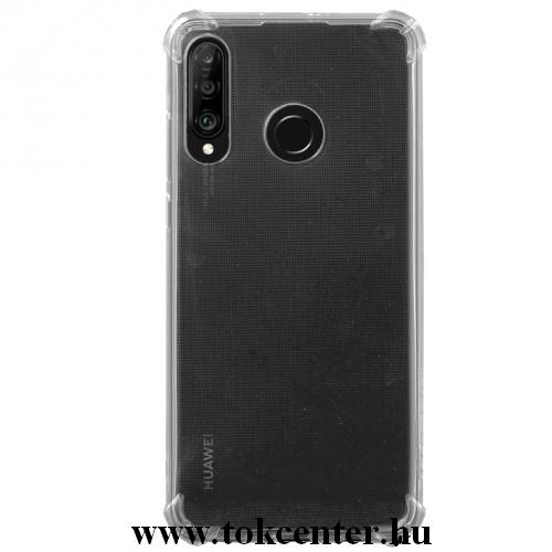 HUAWEI P30 Lite Telefonvédő gumi / szilikon (shockproof, légpárnás sarok) ÁTLÁTSZÓ	