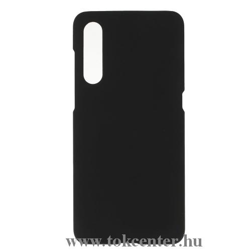 XIAOMI Mi 9 Műanyag telefonvédő (gumírozott) FEKETE	