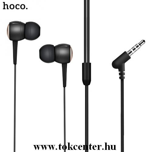 HOCO M19 fülhallgató SZTEREO (3.5mm jack, mikrofon, felvevő gomb) FEKETE	