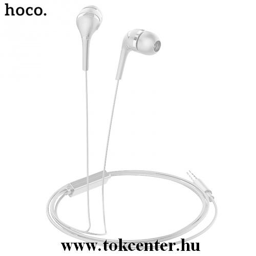HOCO M40 fülhallgató SZTEREO (3.5mm jack, mikrofon, felvevő gomb) FEHÉR	