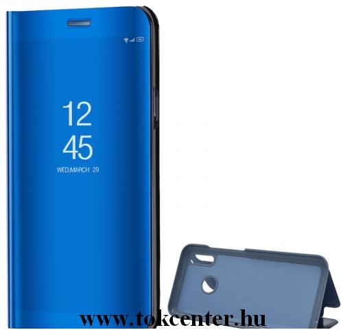 HUAWEI P Smart (2019) Tok álló (FLIP, oldalra nyíló, asztali tartó funkció, tükrös felület, Mirror View Case) VILÁGOSKÉK	