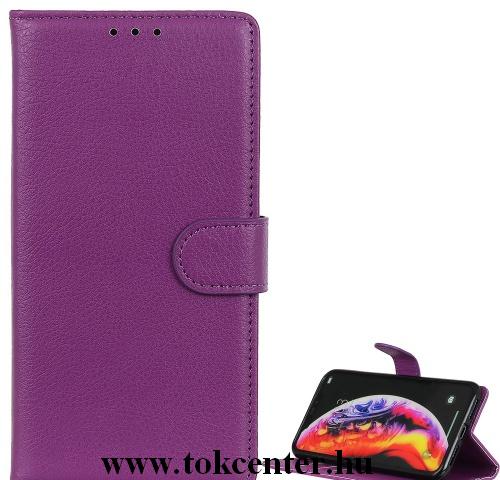 SAMSUNG Galaxy A40 (SM-405F) Tok álló, bőr (FLIP, oldalra nyíló, asztali tartó funkció) LILA	