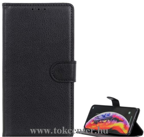 SAMSUNG Galaxy A40 (SM-405F) Tok álló, bőr (FLIP, oldalra nyíló, asztali tartó funkció, prémium) FEKETE	