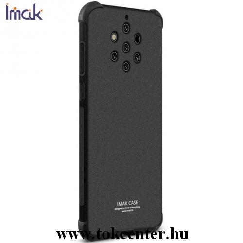 NOKIA 9 PureView IMAK telefonvédő gumi / szilikon (közepesen ütésálló, légpárnás sarok, matt + képernyővédő fólia) FEKETE	