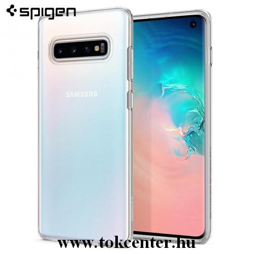 SAMSUNG Galaxy S10 (SM-G973) SPIGEN LIQUID CRYSTAL telefonvédő gumi / szilikon (közepesen ütésálló, légpárnás sarok) ÁTLÁTSZÓ	
