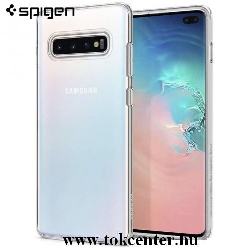 SAMSUNG Galaxy S10 Plus (SM-G975) SPIGEN LIQUID CRYSTAL telefonvédő gumi / szilikon (közepesen ütésálló, légpárnás sarok) ÁTLÁTSZÓ	