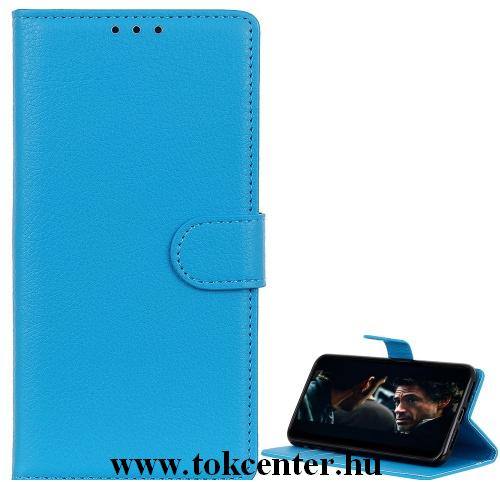 HUAWEI Y6 (2019) Tok álló, bőr (FLIP, oldalra nyíló, asztali tartó funkció) KÉK	