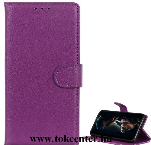 HUAWEI Y6 (2019) Tok álló, bőr (FLIP, oldalra nyíló, asztali tartó funkció) LILA	