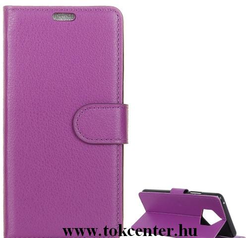 NOKIA 9 PureView Tok álló, bőr (FLIP, oldalra nyíló, asztali tartó funkció) S.LILA	