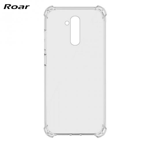 HUAWEI Y6 (2019) ROAR ARMOR műanyag telefonvédő (szilikon keret, közepesen ütésálló, légpárnás sarok) ÁTLÁTSZÓ	