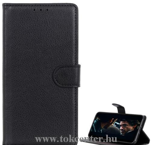 Samsung Galaxy A30s (SM-A307F) /Samsung Galaxy A50 (SM-A505F) Tok álló, bőr (FLIP, oldalra nyíló, asztali tartó funkció, prémium) FEKETE	