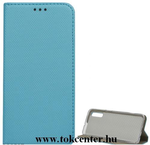Samsung Galaxy A30s (SM-A307F) /Samsung Galaxy A50 (SM-A505F) Tok álló, bőr (FLIP, oldalra nyíló, asztali tartó funkció, rombuszminta) TÜRKIZ	