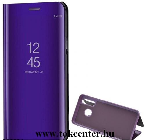 Samsung Galaxy A30s (SM-A307F) /Galaxy A50 (SM-A505F) /Galaxy A50s (SM-A507F) Tok álló (aktív flip, oldalra nyíló, asztali tartó funkció, tükrös felület, Mirror View Case) LILA	