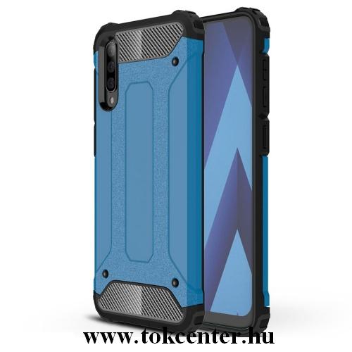 Samsung Galaxy A30s (SM-A307F) /Samsung Galaxy A50 (SM-A505F) Defender műanyag telefonvédő (közepesen ütésálló, gumi / szilikon belső, fémhatás) KÉK	