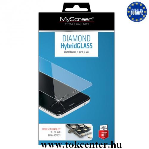 LG V40 ThinQ MYSCREEN HYBRIDGLASS képernyővédő üveg (flexibilis, karcálló, ütésálló, 0.15mm, 8H, nem íves) ÁTLÁTSZÓ	