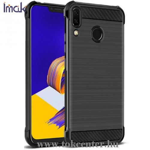 ASUS Zenfone Max Pro (ZB602KL) IMAK VEGA telefonvédő gumi / szilikon (közepesen ütésálló, légpárnás sarok, szálcsiszolt, karbonminta) FEKETE	