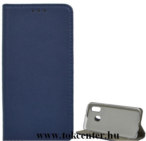 SAMSUNG Galaxy A40 (SM-405F)Tok álló, bőr (FLIP, oldalra nyíló, asztali tartó funkció) KÉK	