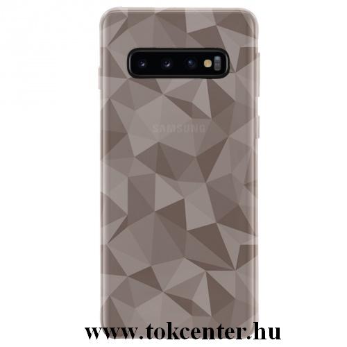 Huawei P30 Telefonvédő gumi / szilikon (3D, gyémánt minta) SZÜRKE