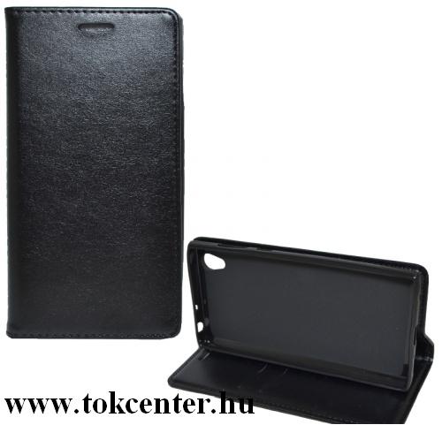 NOKIA 3 Tok álló, bőr (FLIP, oldalra nyíló, asztali tartó funkció) FEKETE	