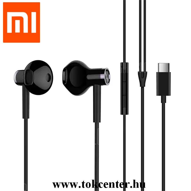 XIAOMI MI Dual Driver fülhallgató SZTEREO (Type-C, mikrofon, felvevő gomb, hangerőszabályzó) FEKETE (ZBW4435TY)