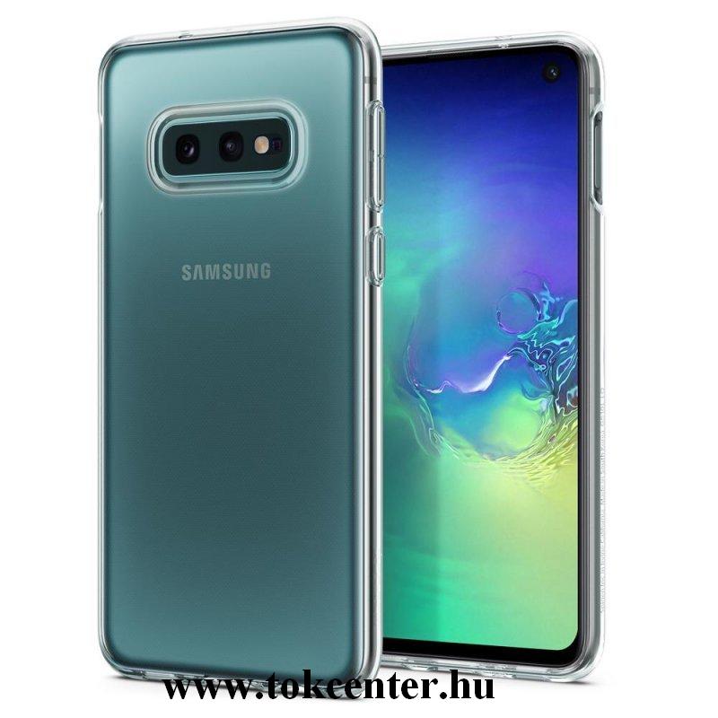 Samsung Galaxy S10e (SM-G970) SPIGEN LIQUID CRYSTAL telefonvédő gumi / szilikon (közepesen ütésálló, légpárnás sarok) ÁTLÁTSZÓ