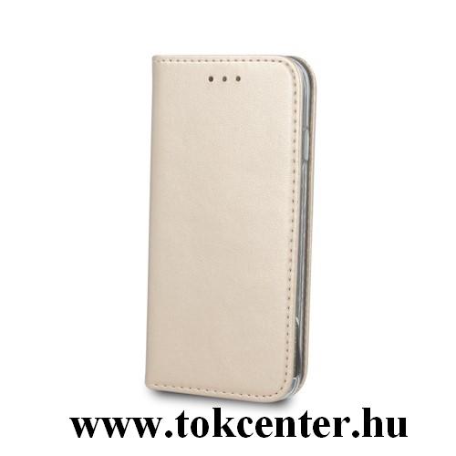Smart Magnetic Huawei Y5 2019 arany szilikon keretes mágneses könyvtok