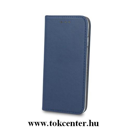Smart Magnetic Xiaomi Redmi 7 sötétkék szilikon keretes mágneses könyvtok