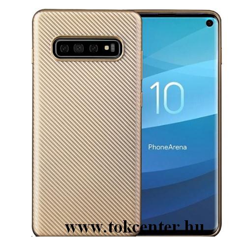 Huawei Y7 2019 (Y7 Prime 2019) Telefonvédő gumi / szilikon (karbonminta) ARANY