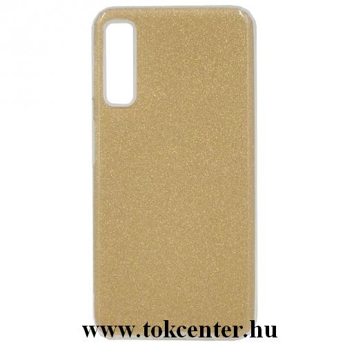 Samsung Galaxy A30s (SM-A307F) /Samsung Galaxy A50 (SM-A505F) Telefonvédő gumi / szilikon (műanyag belső, csillogó hátlap) ARANY