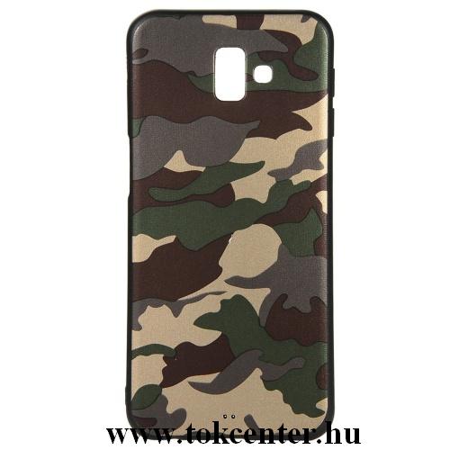 Samsung Galaxy A40 (SM-A405F) Telefonvédő gumi / szilikon (terepminta) ZÖLD