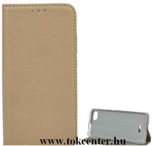 Xiaomi Redmi Go Tok álló, bőr (FLIP, oldalra nyíló, asztali tartó funkció) ARANY