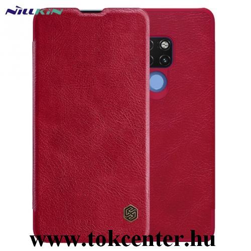 Samsung Galaxy M20 (SM-M205F) NILLKIN QIN tok álló, bőr (FLIP, oldalra nyíló, bankkártya tartó) PIROS