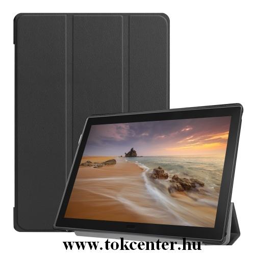 Samsung Galaxy Tab A 10.1 LTE (2019) SM-T515 /Samsung Galaxy Tab A 10.1 WIFI (2019) SM-T510 Tok álló, bőr (aktív flip, oldalra nyíló, TRIFOLD asztali tartó funkció) FEKETE
