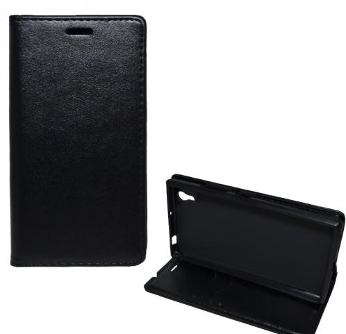 HTC U11 Tok álló, bőr (FLIP, oldalra nyíló, asztali tartó funkció) FEKETE	