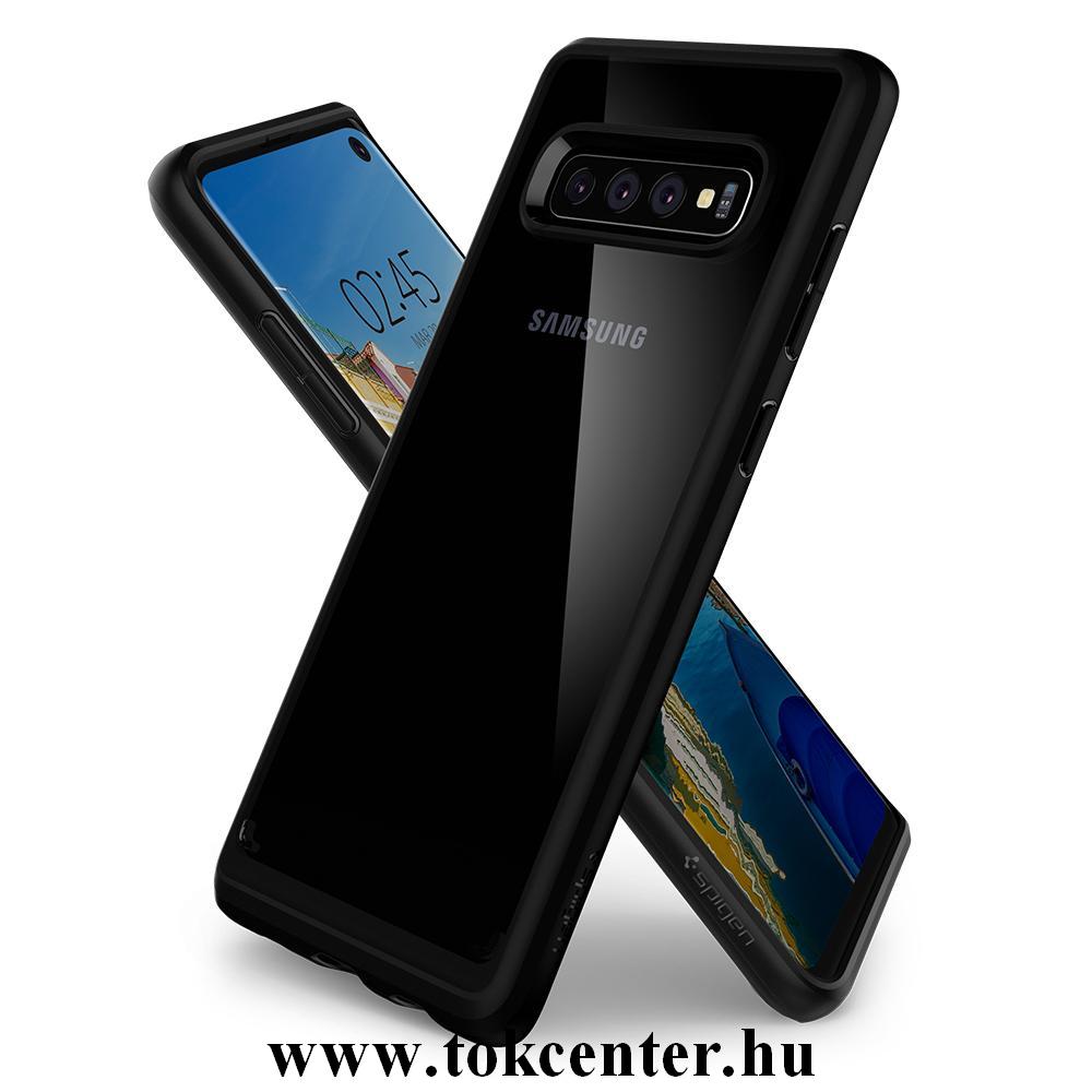 Samsung Galaxy S10e (SM-G970) SPIGEN ULTRA HYBRID műanyag telefonvédő (közepesen ütésálló, szilikon keret, légpárnás keret) FEKETE