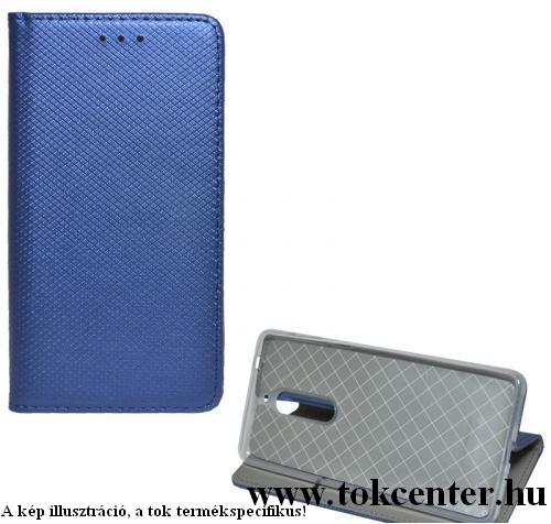 Sony Xperia 10 plus (L4213) Tok álló, bőr (FLIP, oldalra nyíló, asztali tartó funkció, rombuszminta) SÖTÉTKÉK