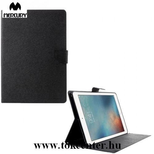 Apple IPAD mini / Apple IPAD mini 2 / Apple IPAD mini 3 MERCURY Fancy Diary tok álló, bőr (FLIP, oldalra nyíló, bankkártya tartó, asztali tartó funkció) FEKETE