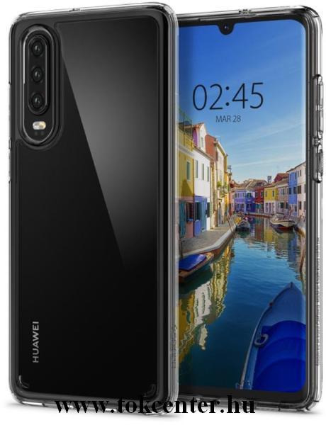 Huawei P30 SPIGEN ULTRA HYBRID műanyag telefonvédő (közepesen ütésálló, szilikon keret, légpárnás keret) ÁTLÁTSZÓ