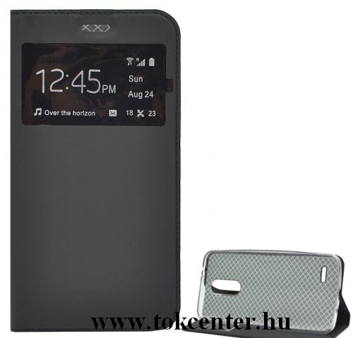 HUAWEI P10 Lite Tok álló, bőr (FLIP, oldalra nyíló, asztali tartó funkció, hívószámkijelzés, View Window) FEKETE	