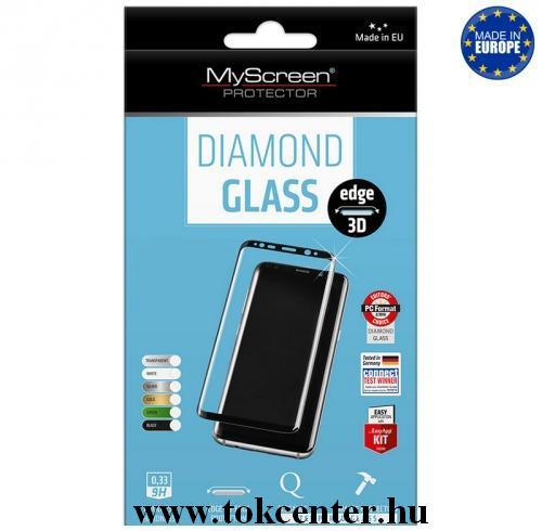 SAMSUNG Galaxy S9 Plus (SM-G965) MYSCREEN DIAMOND GLASS EDGE képernyővédő üveg (3D full cover, íves, ultravékony előlap, karcálló, 0.33 mm, 9H) FEKETE