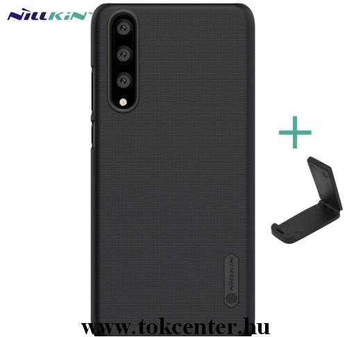 Xiaomi Mi 9T (Mi 9T Pro) NILLKIN SUPER FROSTED műanyag telefonvédő (gumírozott, érdes felület + asztali tartó) FEKETE