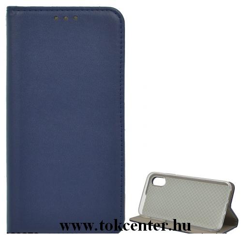 Xiaomi Redmi 7A Tok álló, bőr (FLIP, oldalra nyíló, asztali tartó funkció) SÖTÉTKÉK