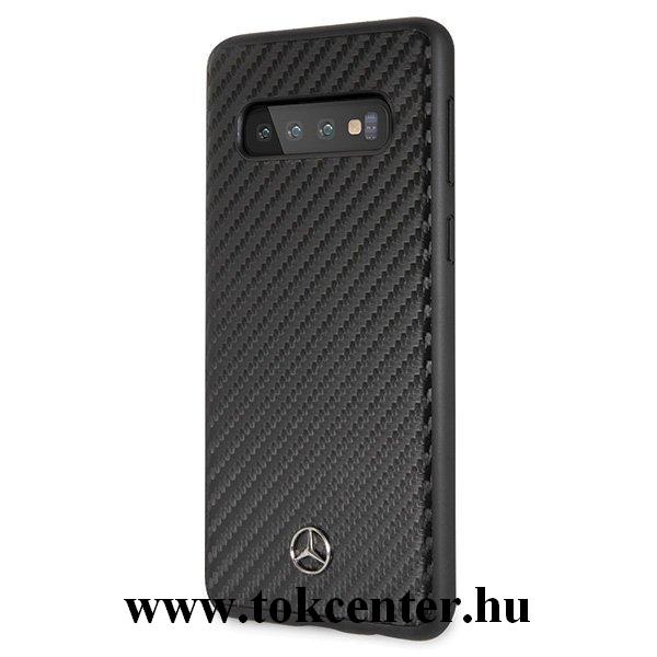 Samsung Galaxy S10e (SM-G970) MERCEDES-BENZ műanyag telefonvédő (karbon minta) FEKETE