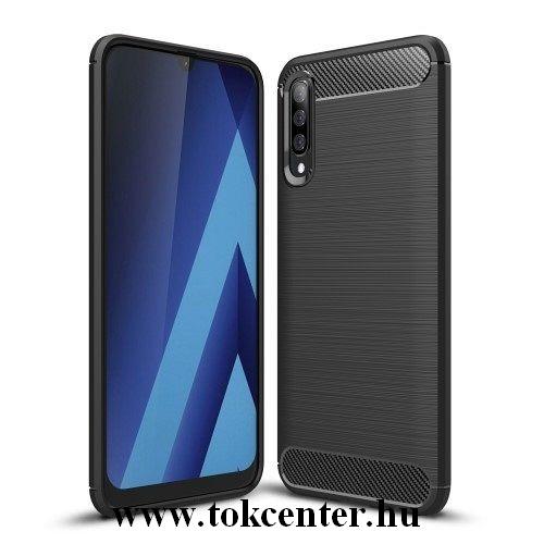 Carbon Fiber Samsung A705 Galaxy A70 fekete szilikon tok