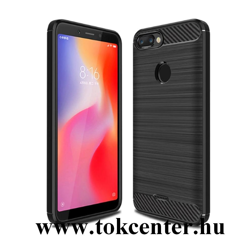 Carbon Fiber Xiaomi Redmi 7 fekete szilikon tok