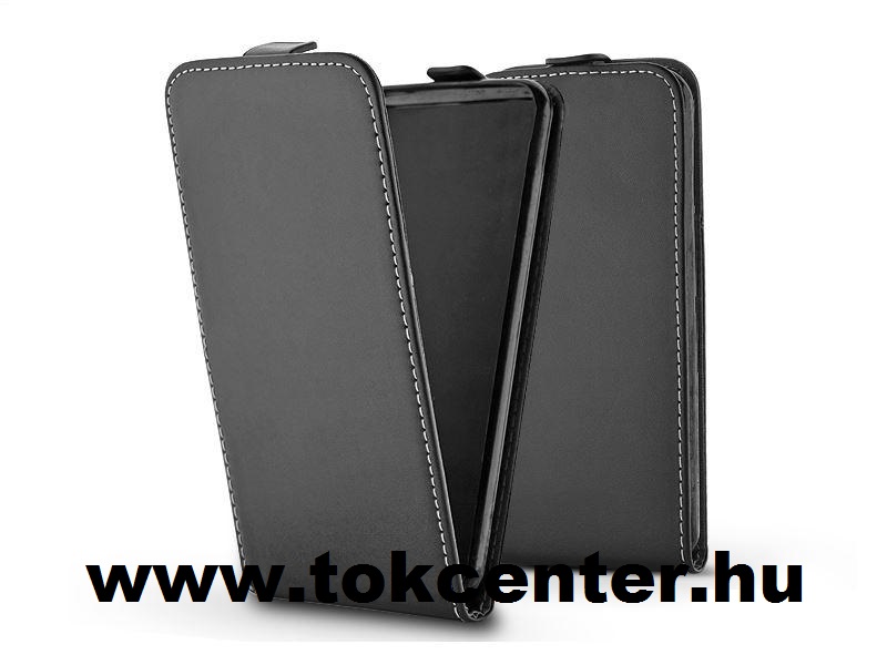 Samsung Galaxy A70 (SM-A705F) Tok álló, bőr (FLIP, lefelé nyíló, szilikon tartó) FEKETE