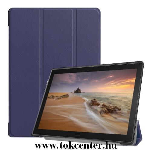 Huawei MediaPad M6 8.4 LTE/ Huawei MediaPad M6 8.4 WIFI Tok álló, bőr (aktív flip, oldalra nyíló, TRIFOLD asztali tartó funkció) SÖTÉTKÉK