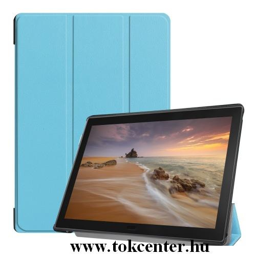 Huawei MediaPad M6 8.4 LTE /Huawei MediaPad M6 8.4 WIFI Tok álló, bőr (aktív flip, oldalra nyíló, TRIFOLD asztali tartó funkció) VILÁGOSKÉK