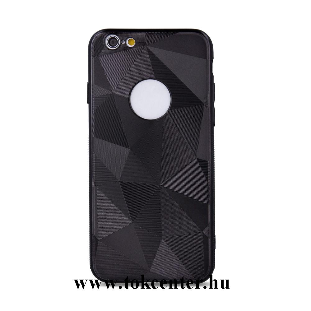 Samsung A105 Galaxy A10 Telefonvédő gumi / szilikon (Geometric Shine, 3D hatás) FEKETE