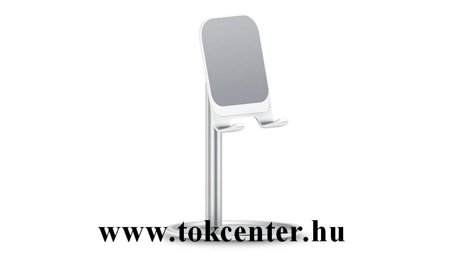 USAMS asztali tartó (alumínium, univerzális, állítható, hordozható, tablethez is használható) EZÜST